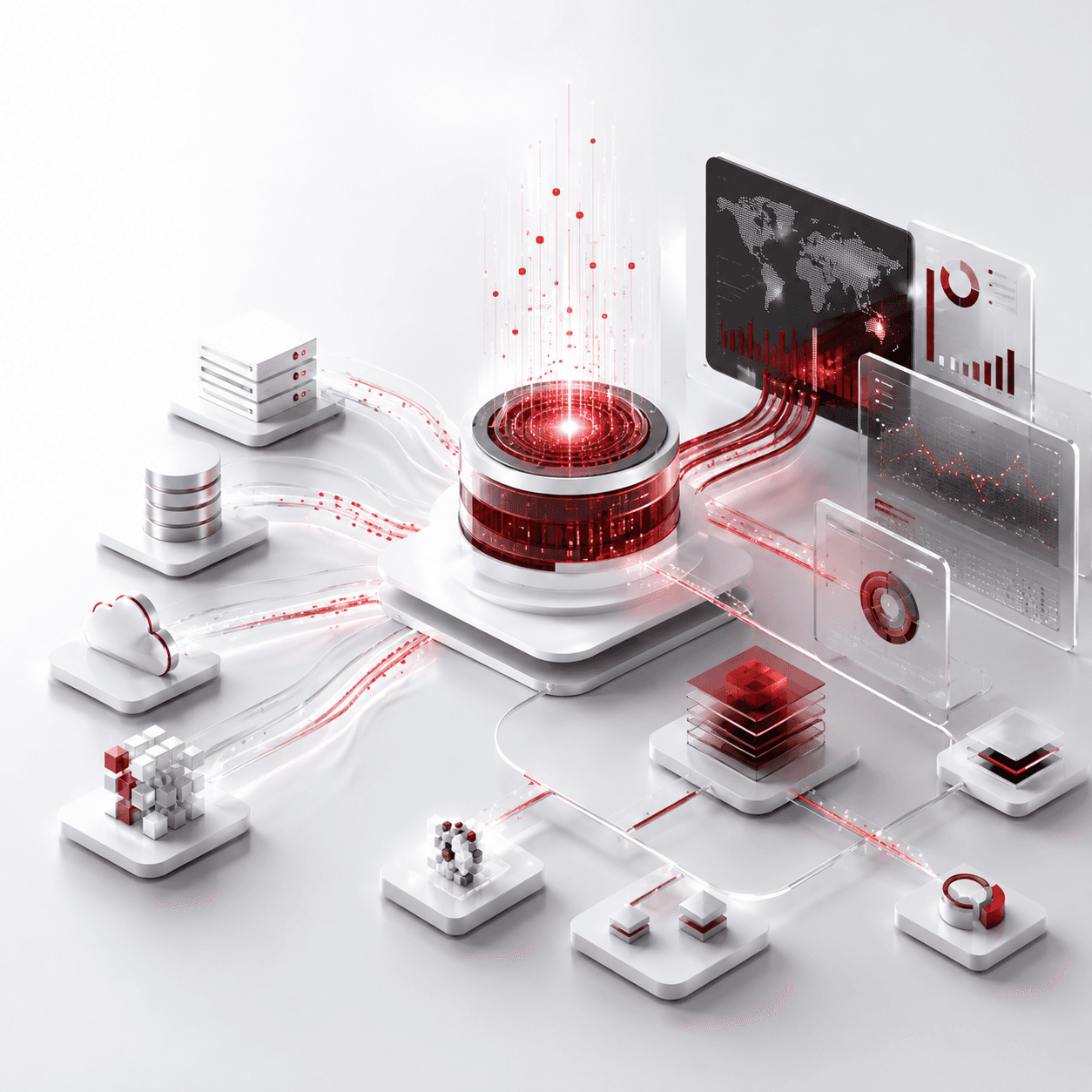 Enterprise teams reviewing connected analytics across a governed data ecosystem